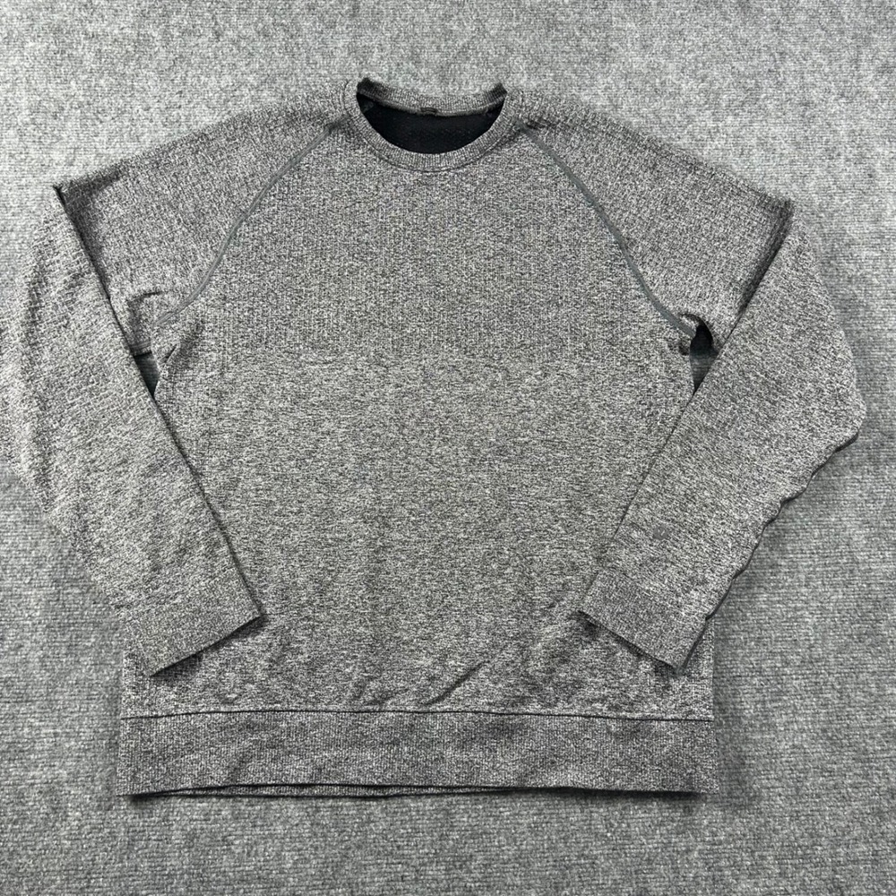 Lululemon Metal Vent Tech Pullover Mens XL Gray Space Dye Long Sleeve Training